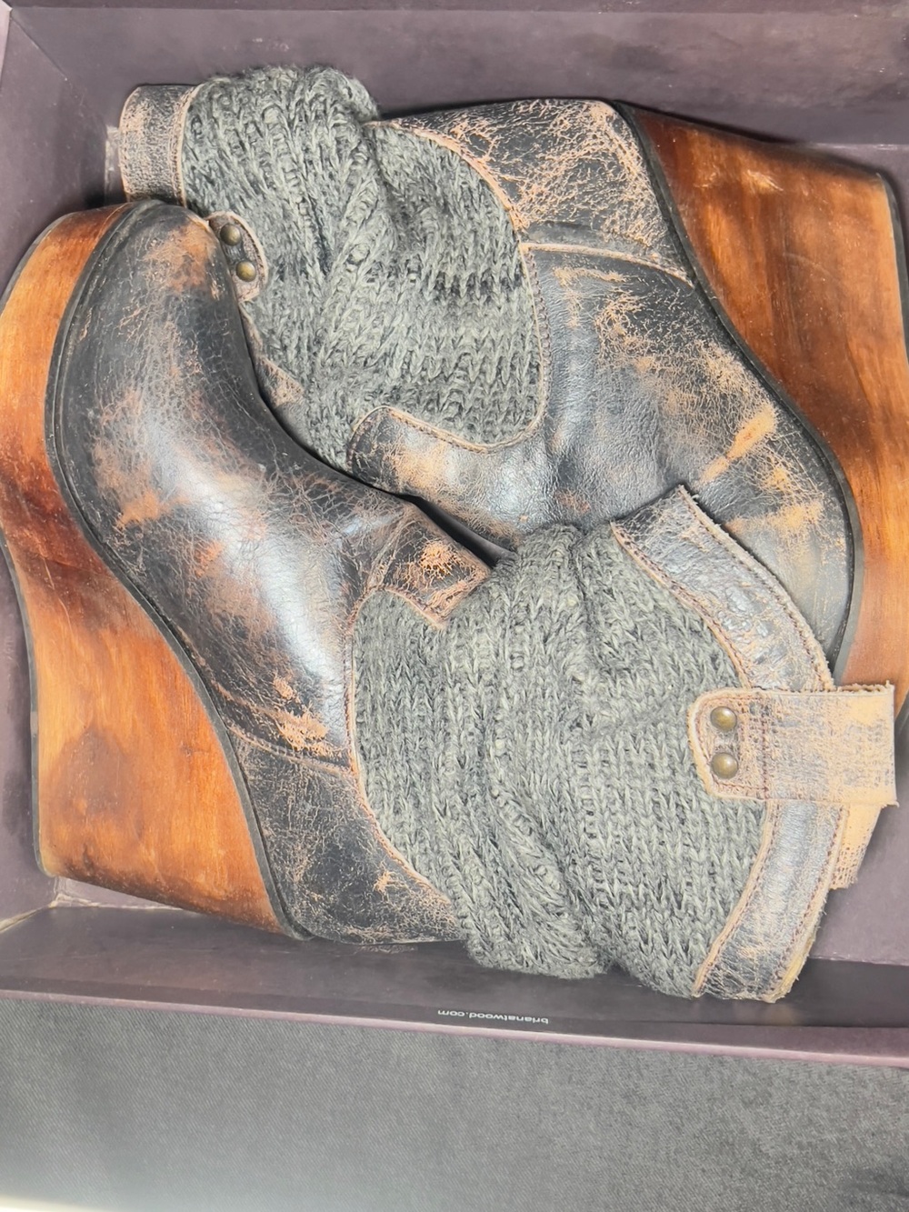 Boho Chic Wedge Ankle Boots – Size 6.5 – Made in Mexico